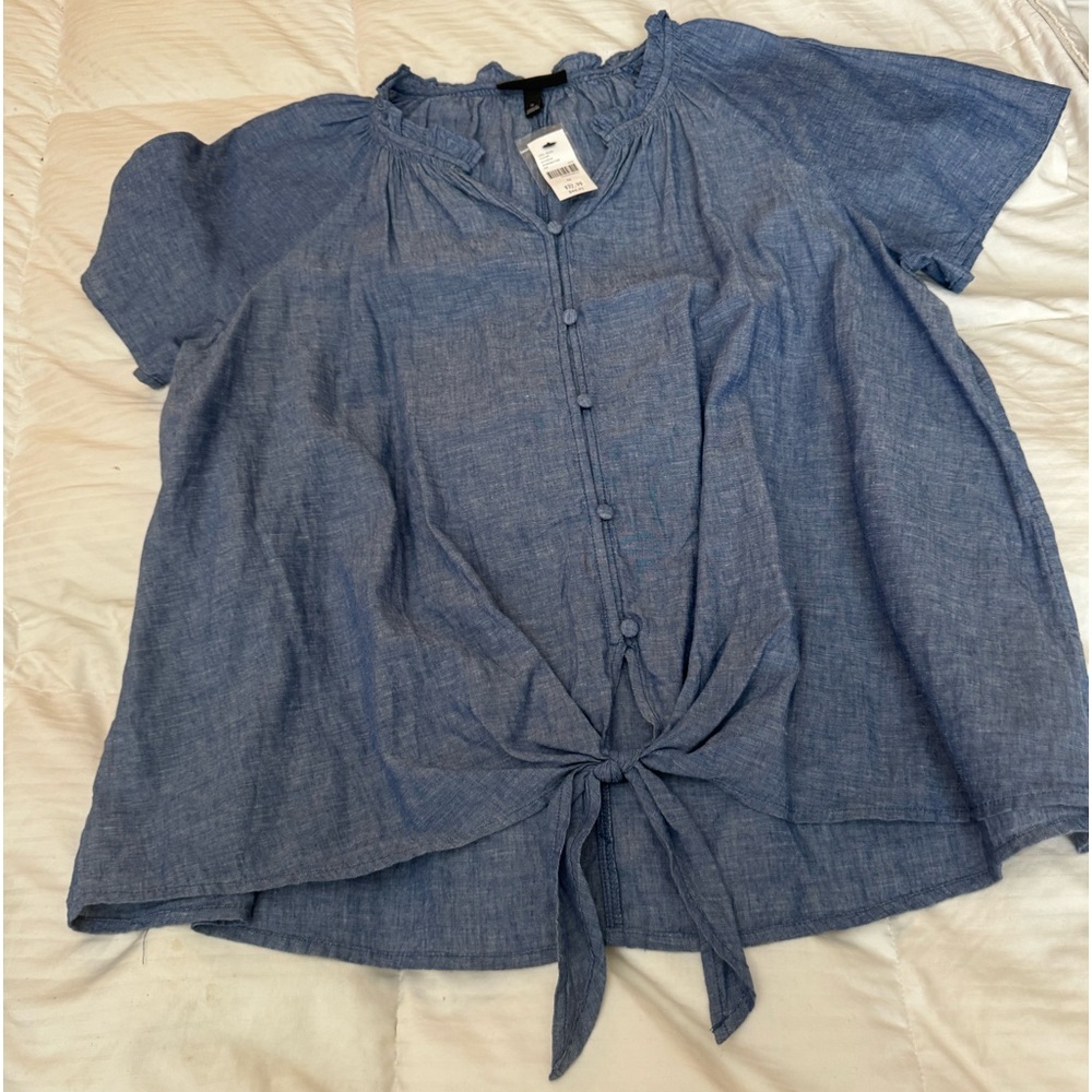 Lane Bryant NWT chambray shirt